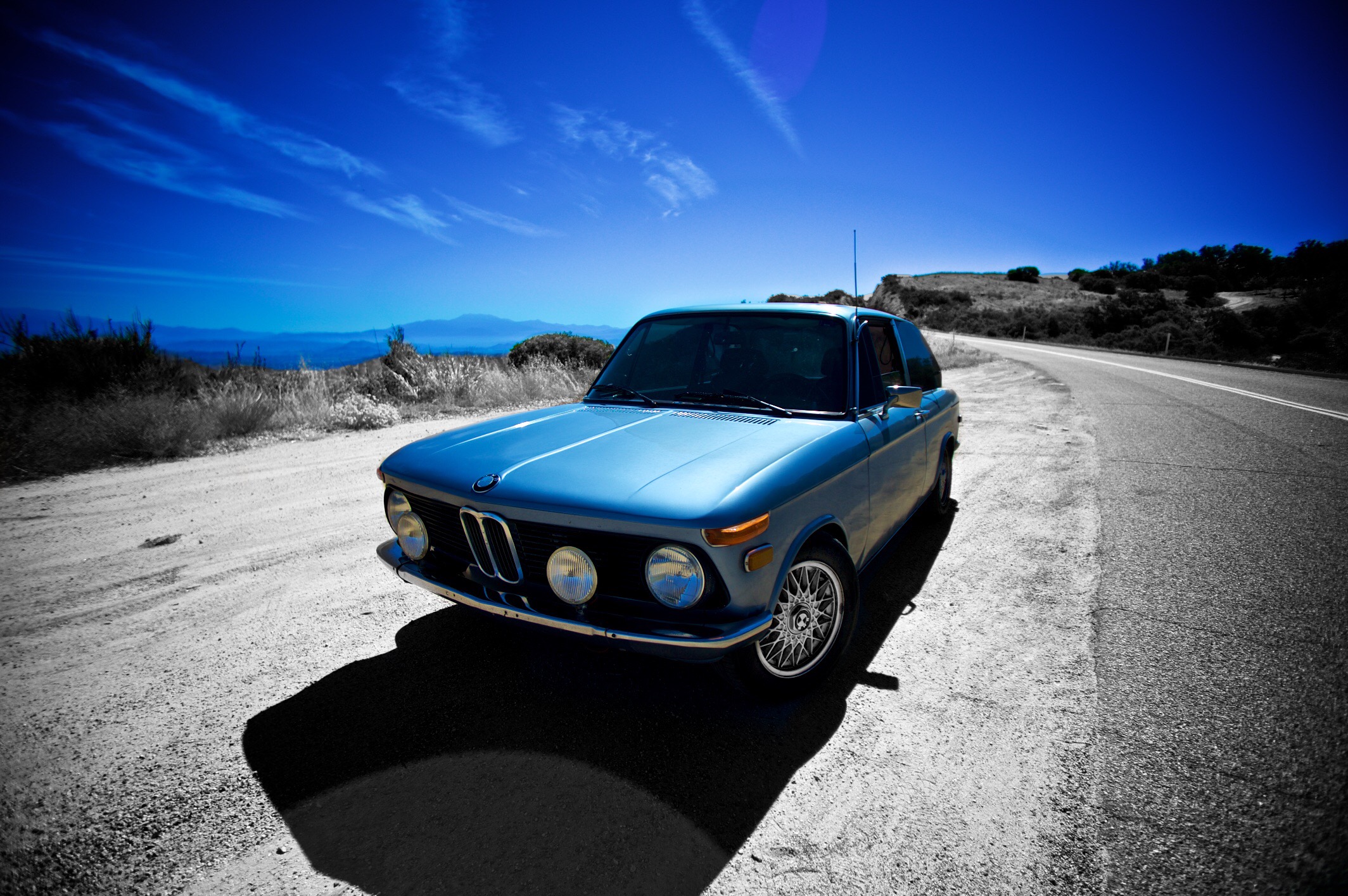 Classic 1976 Fjord Blue BMW 2002